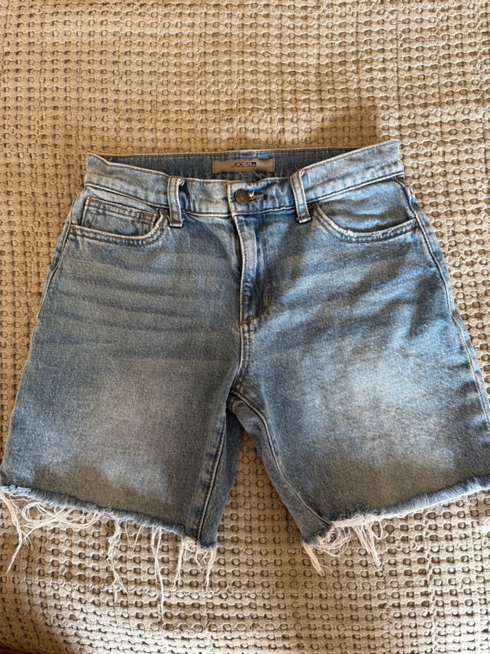 Joe's Jeans Light Blue Frayed Hem Denim Shorts